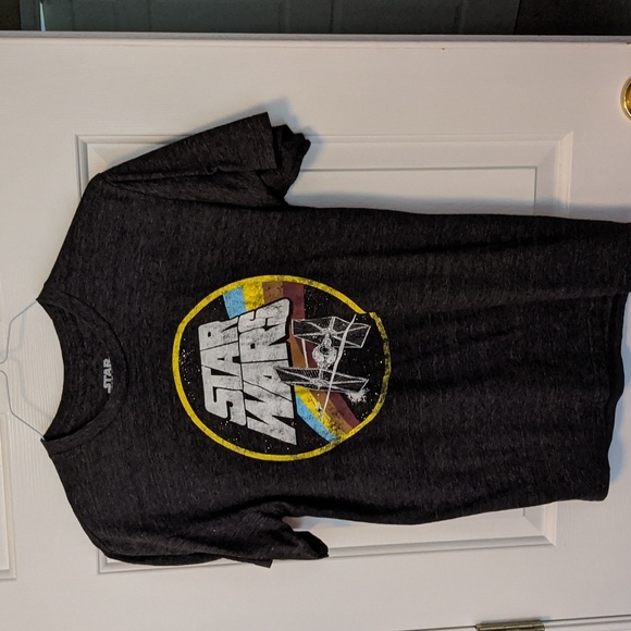 Star Wars Other - Star Wars Tie Fighter X-Wing Short Sleeve T-shirt Dark Gray M New Retro Disney
